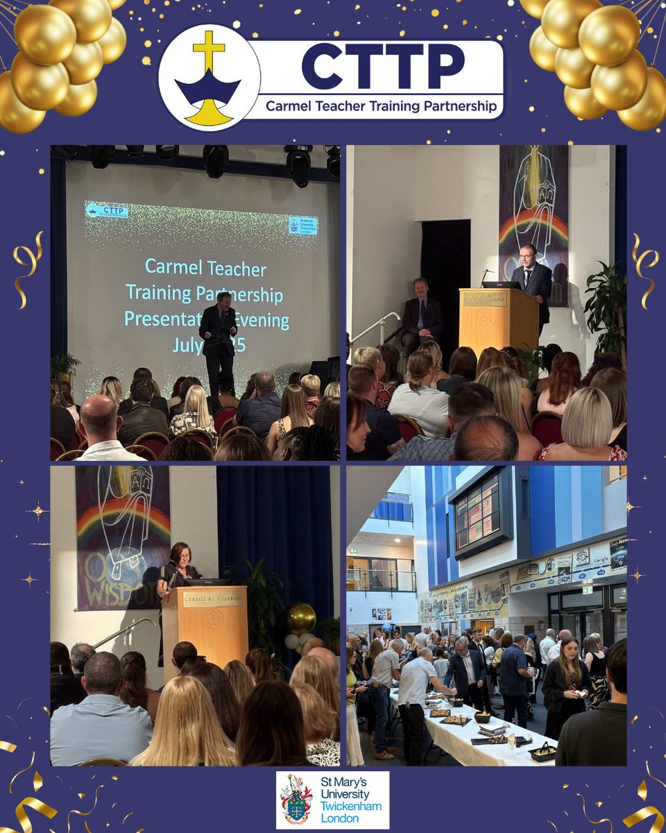 A fantastic presentation evening last night celebrating the incredible achievement of our 24/25 trainees, who have successfully completed their accredited Initial Teacher Training course with CTTP – congratulations to you all 🤩🎉 #ITT #teachertraining #celebrations #inspire