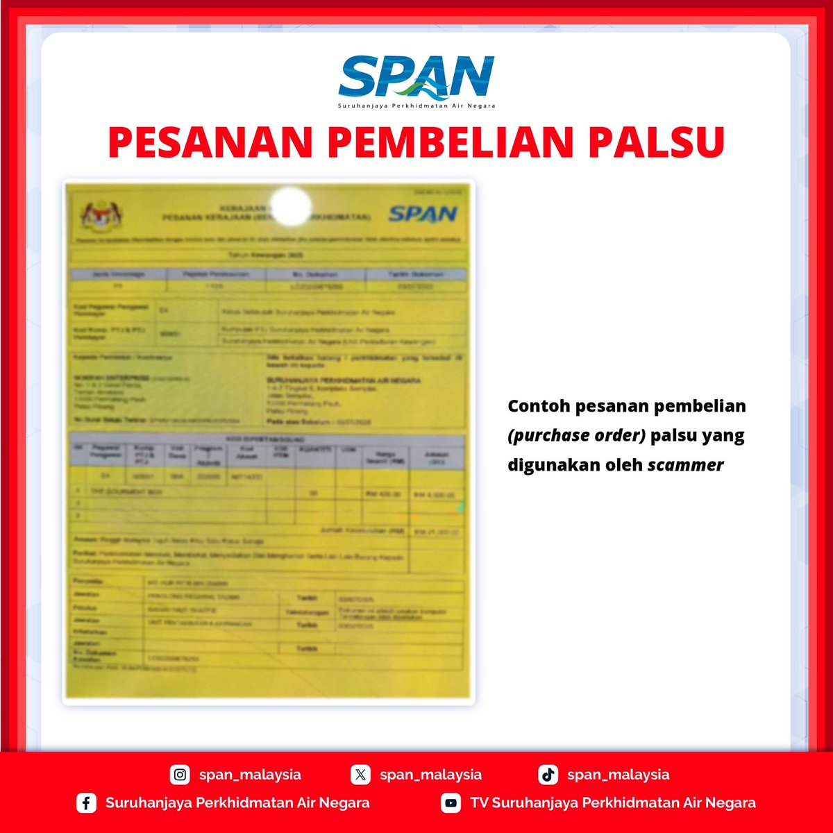 Suruhanjaya Perkhidmatan Air Negara (@span_malaysia) on Twitter photo πΌπ¬ππ¨, π
ππ£πππ£ π
πππ πππ£ππ¨π ππππ’π’ππ§!
Sebarang pertanyaan mengenai pesanan pembelian SPAN boleh dibuat melalui e-mel rasmi Unit Perolehan dan Kewangan SPAN seperti berikut :
π§ perolehan@span.gov.my / finance@span.gov.my
#spanmalaysia πΌπ¬ππ¨, π
ππ£πππ£ π
πππ πππ£ππ¨π ππππ’π’ππ§!
Sebarang pertanyaan mengenai pesanan pembelian SPAN boleh dibuat melalui e-mel rasmi Unit Perolehan dan Kewangan SPAN seperti berikut :
π§ perolehan@span.gov.my / finance@span.gov.my
#spanmalaysia