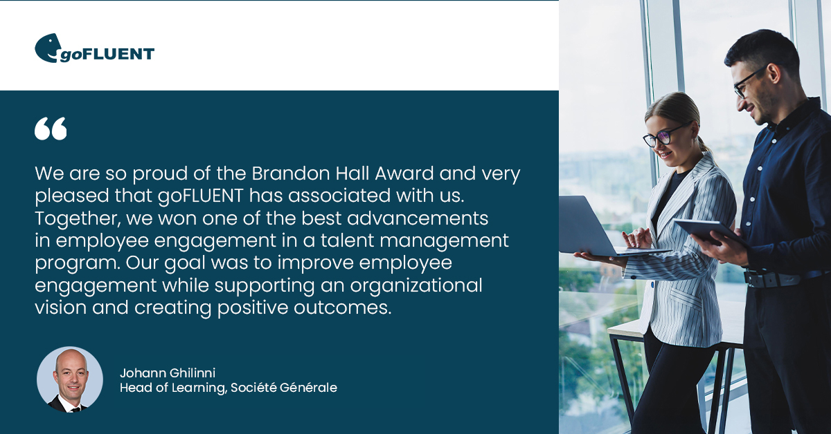 goFLUENT (@gofluent) on Twitter photo When people feel connected to their work, they collaborate and grow.
We're proud to have worked with <a href="/SocieteGenerale/">Societe Generale Group</a> in boosting #EmployeeEngagement. The result? Our Brandon Hall Award says it all.
🎥 Discover the full story with our webinar: loom.ly/Vy2-76k When people feel connected to their work, they collaborate and grow.
We're proud to have worked with <a href="/SocieteGenerale/">Societe Generale Group</a> in boosting #EmployeeEngagement. The result? Our Brandon Hall Award says it all.
🎥 Discover the full story with our webinar: loom.ly/Vy2-76k