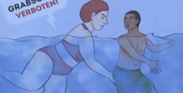 Die Deutschen sind hier auf Plakaten jetzt die Schuldigen.