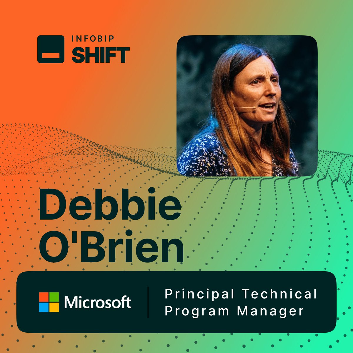 🚨 New speaker alert!

We're thrilled to welcome (back) Debbie O'Brien (<a href="/debs_obrien/">Debbie O'Brien</a>) from <a href="/Microsoft/">Microsoft</a> and a powerful voice in the dev community, to #ShiftZadar!

Catch her this September on the Adriatic coast 🌊
🔗 shift.infobip.com/zadar/