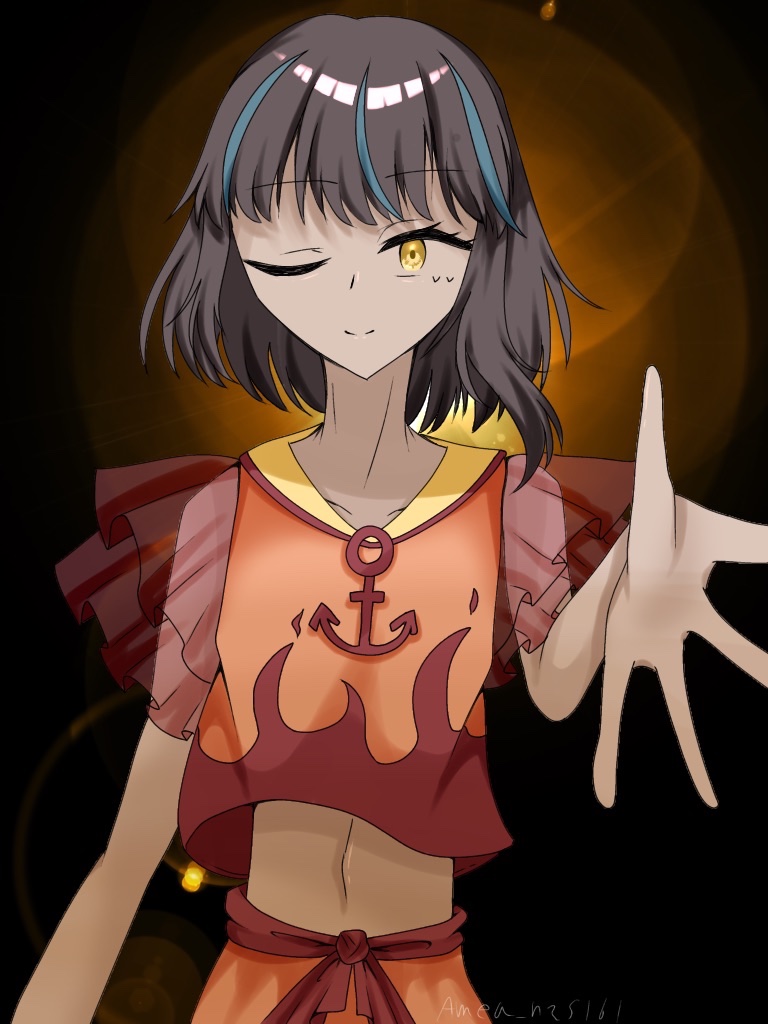 #mmmr四大精霊企画
サラマンダー×八幡宮さん担当しました！
上記タグから他の神絵もどうぞ......！
(衣装改変注意)