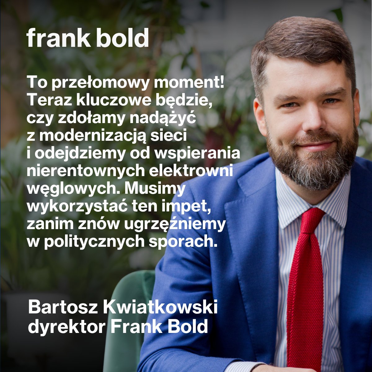 Fundacja Frank Bold (@frankbold_pl) on Twitter photo Po raz pierwszy w historii odnawialne źródła energii wyprzedziły węgiel w krajowym miksie energetycznym!
– To przełomowy moment, który pokazuje, że zielona transformacja w Polsce nie tylko jest możliwa, ale już się dzieje – komentuje <a href="/Bar_Kwiat/">Bartosz Kwiatkowski</a>.
<a href="/FT/">Financial Times</a>: ft.com/content/ae9202… Po raz pierwszy w historii odnawialne źródła energii wyprzedziły węgiel w krajowym miksie energetycznym!
– To przełomowy moment, który pokazuje, że zielona transformacja w Polsce nie tylko jest możliwa, ale już się dzieje – komentuje <a href="/Bar_Kwiat/">Bartosz Kwiatkowski</a>.
<a href="/FT/">Financial Times</a>: ft.com/content/ae9202…