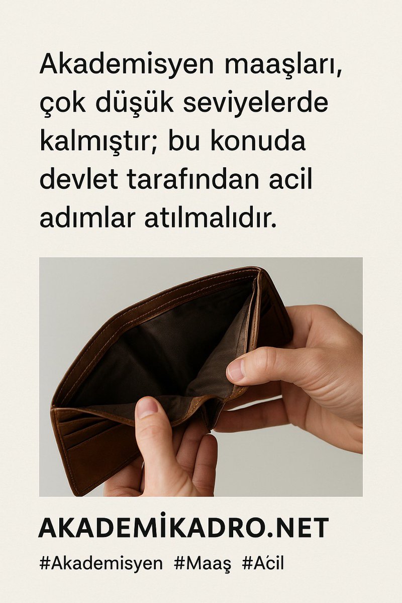 “Bilim üretmekle yükümlü akademisyen, geçim derdiyle sınanıyor.”

Türkiye’de akademisyen maaşları, birçok ülkedeki asgari geçim düzeyinin bile altında kalmış durumda.

Bir akademisyen; bilim üretmeye mi odaklansın, fatura ödemeye mi?

📢 Bilimin sürdürülebilirliği için maaş