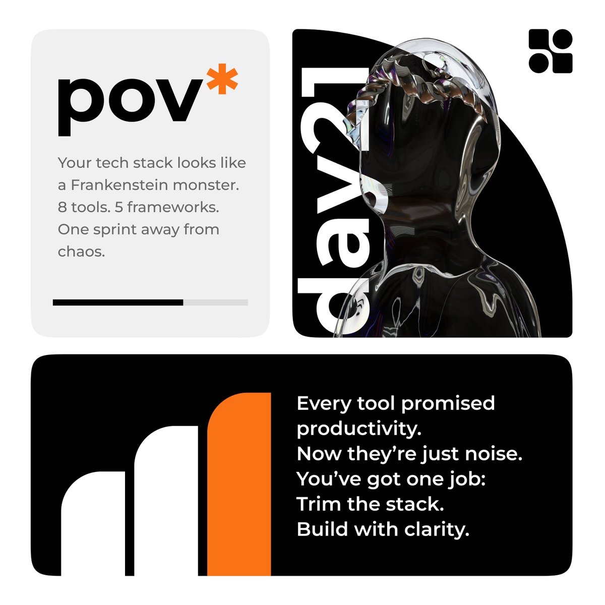 Scriptonia_xyz's tweet image. Too many tools.
Too many frameworks.
Everyone’s “fix” added friction.

Your stack was bloated.
It slowed you down.

You had one job:
Trim the fat.
Build with clarity.

#TechStackTidy #DevProductivity #BuildToLast #100DaysOfPrompting