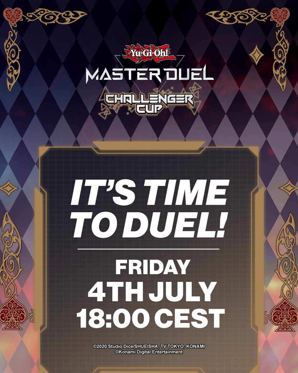 YGOMasterDuel's tweet image. Reminder that today we will be hosting an EU Challenger Cup with @Lampi_Ygo and @BarcodeTCG !
Make sure to tune in at: twitch.tv/yugiohcardeu youtube.com/@YuGiOhCardEU
For more information: discord.gg/ygomdchallenge…