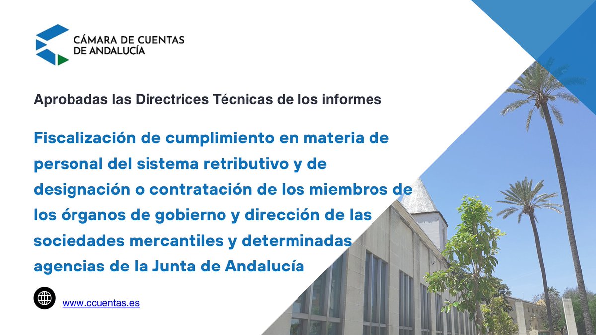 ✅Aprobadas las D. Técnicas, de sociedades mercantiles y determinadas agencias, sobre cumplimiento en materia de personal del sistema retributivo y de designación o contratación de los miembros de los órganos de gobierno y dirección.
➡️ Más información:
ccuentas.es/public/modules…