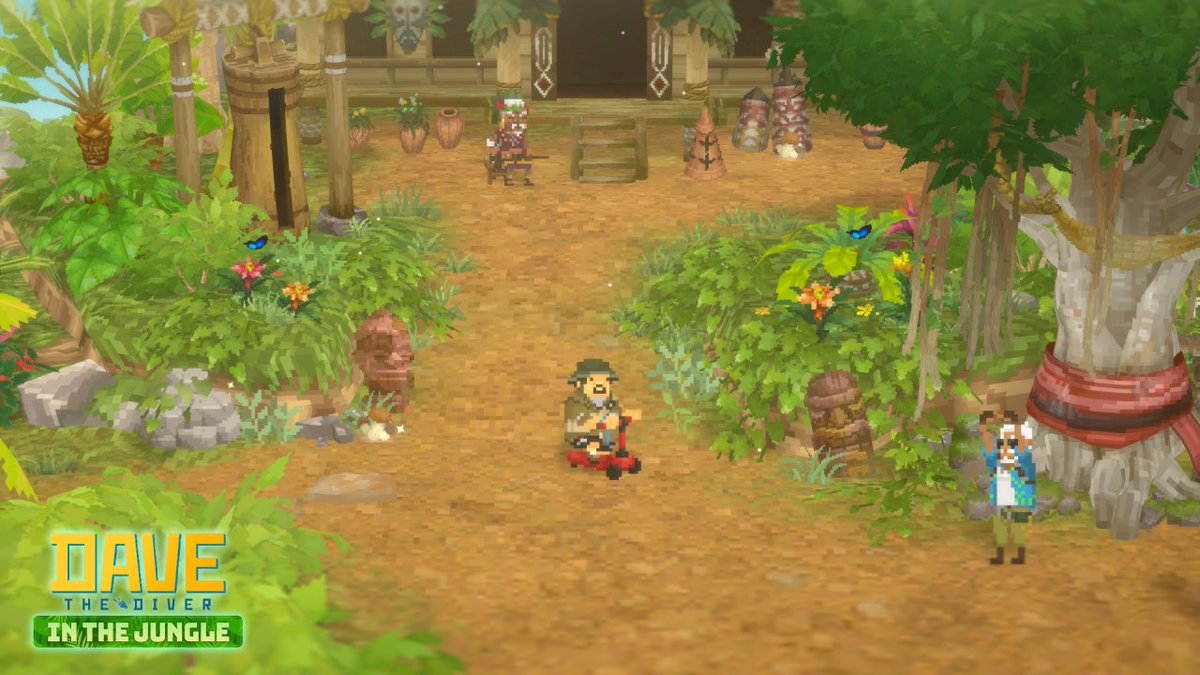 DaveDiverGame's tweet image. 🌴Here are some lovely snapshots from IN THE JUNGLE DLC!
We are adding a whole new VILLAGE &amp;amp; FRESHWATER FISH!🐟
Check out more information on the video below!
youtu.be/3yMR-2k127U
#DAVETHEDIVER