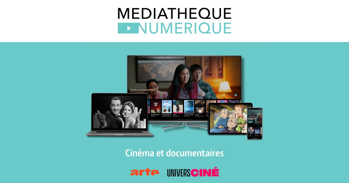 📣 Nouveau Service VOD

Les Médiathèques de la @casaofficiel vous proposent de découvrir @mediathequenum un service de vidéo à la demande, co-édité par <a href="/ARTEfr/">ARTE</a> et <a href="/UniversCine/">UniversCiné</a>

Service accessible à tous les abonnés : 2 films/mois

Rendez-vous sur ma-mediatheque.net/default/video-…