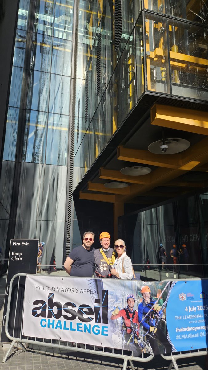 LMAppeal's tweet image. The #AbseilChallenge2025 has begun! 🧗‍♂️
215m down the Cheesegrater — all to support @LMAppeal and help build #ABetterCityForAll.