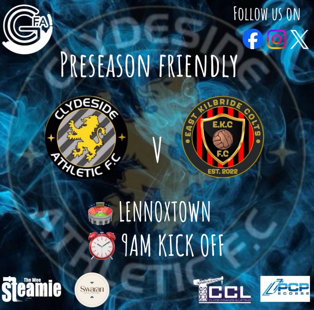Clydeside Athletic (@clydesideath) on Twitter photo We Are Backkkk π
#fixturefriday
Vs <a href="/EKColts/">East Kilbride Colts</a>
π Saturday 4th July
π 9am Kick off
π High Park Lennoxtown
#mtcπβ«οΈπ We Are Backkkk π
#fixturefriday
Vs <a href="/EKColts/">East Kilbride Colts</a>
π Saturday 4th July
π 9am Kick off
π High Park Lennoxtown
#mtcπβ«οΈπ