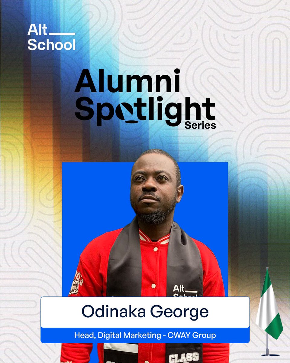 AltSchoolAfrica's tweet image. Meet Odinaka George, an AltSchool alum who’s now leading digital marketing at CWAY Group!

He took a chance, gained real skills, and became a top performer at work.

Now it’s your turn.

Swipe to read his story. Don’t miss your shot, next cohort is open! Apply now:…