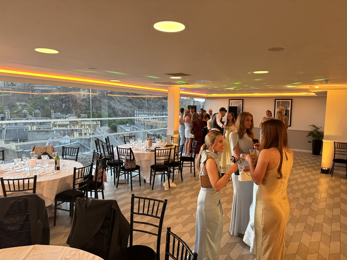 ColBrough's tweet image. What a fantastic evening we had at the Class of 2025 graduation ball. Great food, shared stories and memories of the last four years at @MorayHouse  @UoE_PE @EdinburghUni Thanks to the EdBudds organisers and all the students who made the evening such a success #Alumni now