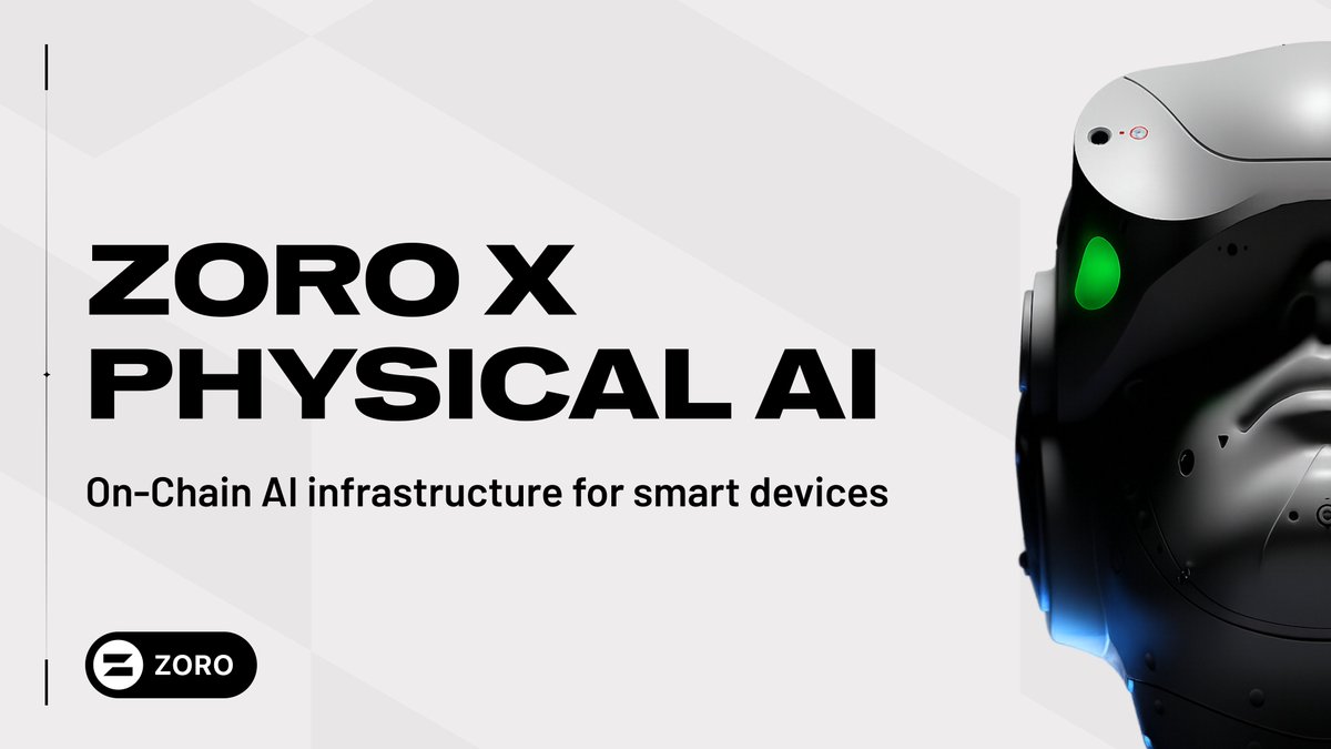 Zoro enters the Physical AI space

Here’s how Zoro makes Physical AI real:

• AI-on-Chain — the first infrastructure where sensor data, biometric signals, and robotic actions are verified on-chain with zk sync
• Realtime inference — live memory, task flows, and usage tracking
