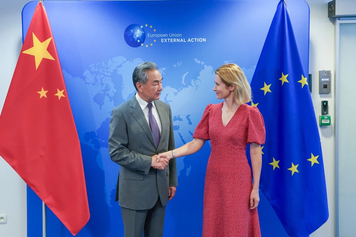 Wang Yi: “Europe is currently facing various challenges, but NONE of them have come from China — not in the past, not now, and not in the future.”
His remarks came during a meeting with top EU diplomat <a href="/kajakallas/">Kaja Kallas</a> in #Brussels.

The reality is: Europe has much to gain from
