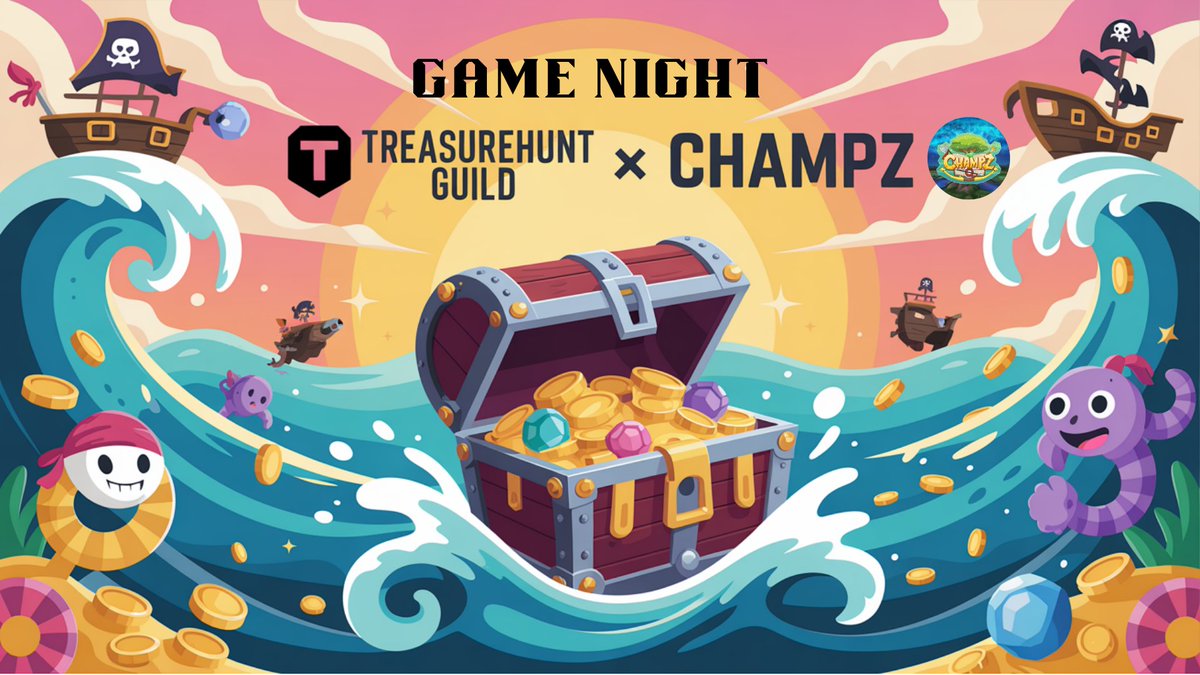 Tonbook5124's tweet photo. 🔥 #CHAMPZ X #TREASUREHUNTGUILD: GAME NIGHT SĂN KHO BÁU! 🧵

Champz – tựa game RPG play-to-earn trên blockchain Immutable đã hợp tác với Treasure Hunt Guild để tổ chức Game Night

Thông tin sự kiện:
⏱   Thời gian: 21:00, 4/7/2025
👉 Địa điểm: TreasureHunt Discord https://t.co/W2hiOyNeCo