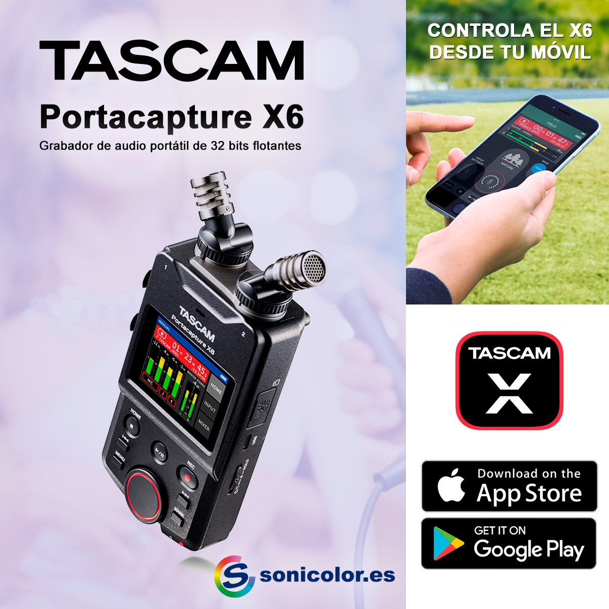 Sonicolor's tweet image. 🎧 Con la TASCAM Portacapture X6, graba sin límites, sin distorsión y sin complicaciones. Audio de alto vuelo para creadores que no pisan el freno. El sonido profesional ahora cabe en tu bolsillo. 🎙️
sonicolor.es/tascam-portaca…
#PortacaptureX6 #TascamPro #32bitfloat