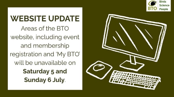 Wetland Bird Survey (@webs_uk) on Twitter photo ⚠️ Advance warning that this weekend certain areas of the BTO website will be unavailable. This includes 'My BTO', and event and membership registration. We apologise for any inconvenience this may cause. 
WeBS Online will still be available here - app.bto.org/websonline/pub… ⚠️ Advance warning that this weekend certain areas of the BTO website will be unavailable. This includes 'My BTO', and event and membership registration. We apologise for any inconvenience this may cause. 
WeBS Online will still be available here - app.bto.org/websonline/pub…