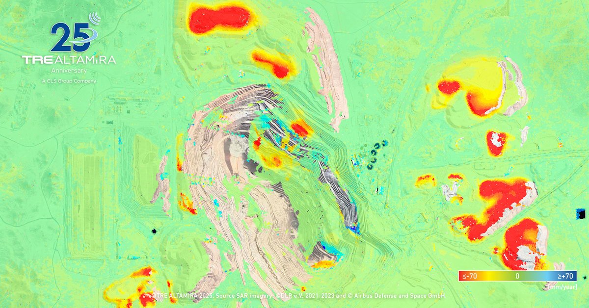 The dynamic nature of #mining environments presents significant challenges to #groundmonitoring. TREA's #InSAR solutions provide a comprehensive view of ground stability, facilitating:
✅Safety
✅Operational continuity
✅Environmental Responsibility
site.tre-altamira.com/home/industry/…