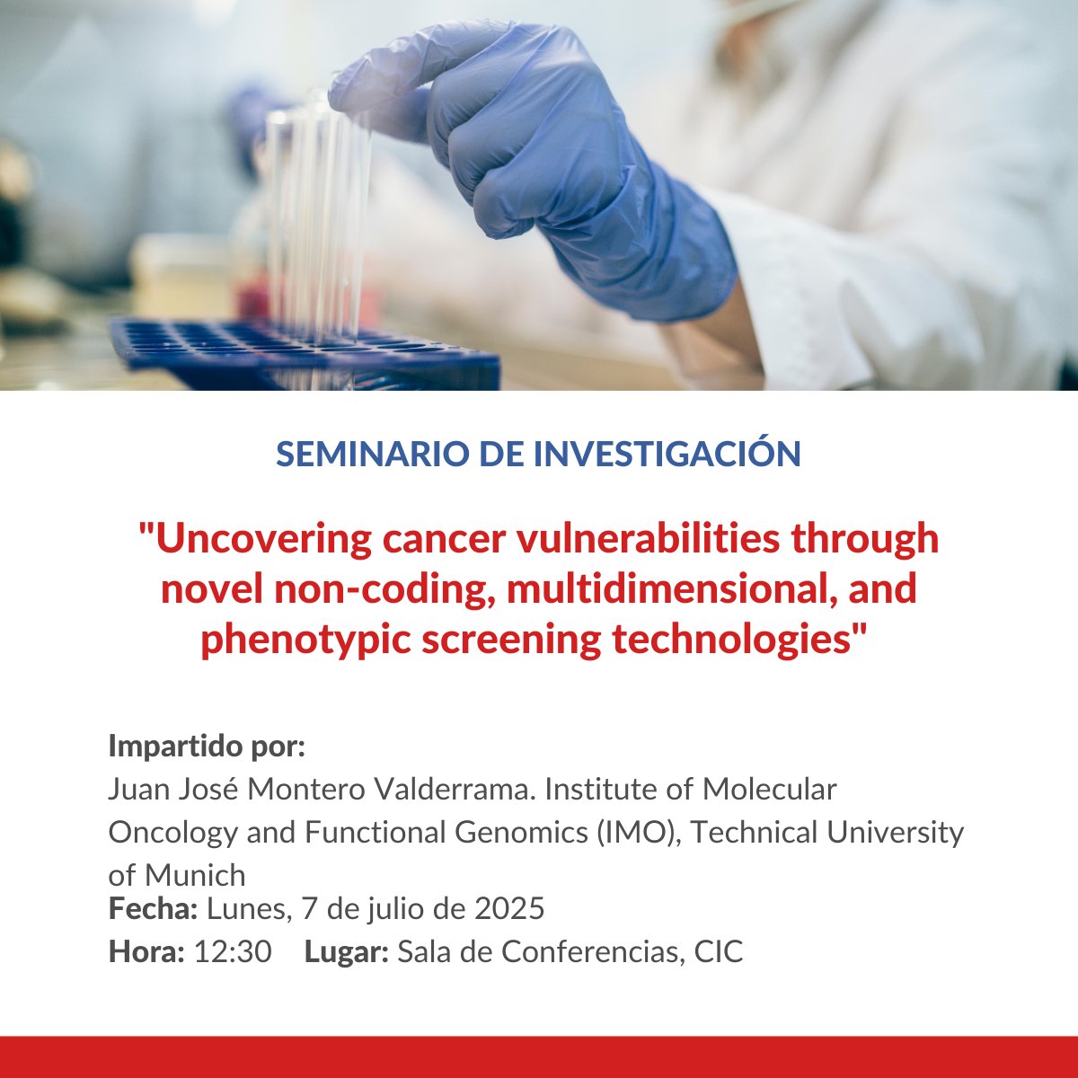 Universidad de Salamanca (@usal) on Twitter photo #SeminarioDeInvestigación 🔬 | El <a href="/ciccancer/">Centro de Investigación del Cáncer/CSIC-USAL-FICUS</a> organiza el seminario "Uncovering cancer vulnerabilities through novel non-coding, multidimensional, and phenotypic screening technologies".
🗣️ Impartido por Juan José Montero Valderrama. Institute of Molecular Oncology and Functional #SeminarioDeInvestigación 🔬 | El <a href="/ciccancer/">Centro de Investigación del Cáncer/CSIC-USAL-FICUS</a> organiza el seminario "Uncovering cancer vulnerabilities through novel non-coding, multidimensional, and phenotypic screening technologies".
🗣️ Impartido por Juan José Montero Valderrama. Institute of Molecular Oncology and Functional