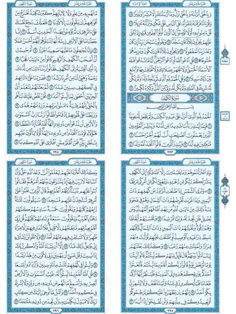 ورد عن النبي صلى الله عليه وسلم من فضل سورة الكهف، حيث قال: "من قرأ سورة الكهف يوم الجمعة أضاء له من النور ما بين الجمعتين"