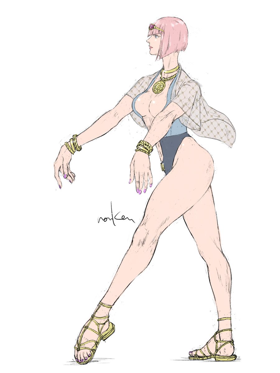 以前描いた（描きかけ）のマノンをoutfit4に。