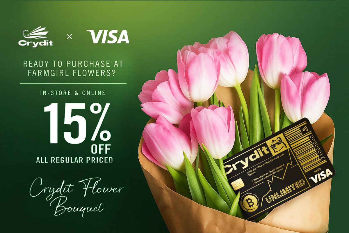 Crydit Unlimited Crypto Card (@cryditcard) on Twitter photo π UNLOCK 15% OFF WITH CRYDIT VISA!
πΈ Farmgirl Flowers: Fresh, hand-tied bouquets β
β¨ Your <a href="/CryditCard/">Crydit Unlimited Crypto Card</a> = INSTANT savings on EVERY arrangement!
π HOW TO REDEEM:
1οΈβ£ Shop at FarmgirlFlowers.com
2οΈβ£ Apply code FGFbuds-Visa15 at checkout
3οΈβ£ Pay with Crydit Visa Card!
β° π UNLOCK 15% OFF WITH CRYDIT VISA!
πΈ Farmgirl Flowers: Fresh, hand-tied bouquets β
β¨ Your <a href="/CryditCard/">Crydit Unlimited Crypto Card</a> = INSTANT savings on EVERY arrangement!
π HOW TO REDEEM:
1οΈβ£ Shop at FarmgirlFlowers.com
2οΈβ£ Apply code FGFbuds-Visa15 at checkout
3οΈβ£ Pay with Crydit Visa Card!
β°