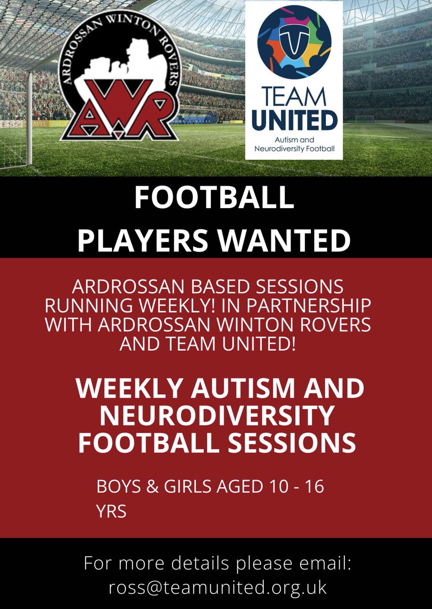 RossDav997's tweet photo. Join Our Team

We’re now recruiting players and coaches for our upcoming sessions in partnership with Rossvale FC and Ardrossan Winton Rovers ahead of the new season.

If you’d  like your child to be involved,  or you’re interested in a coaching role, we want to hear from you 📩 https://t.co/MhVRlxM3b7