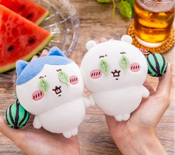 ちいかわ マスコット ちいかわらんど ぴーぽぽぬいぐるみ これってスイカ割り…？ ちいかわ ちいかわらんど 遊園地 ぴーぽぽぬいぐるみ ハチワレ