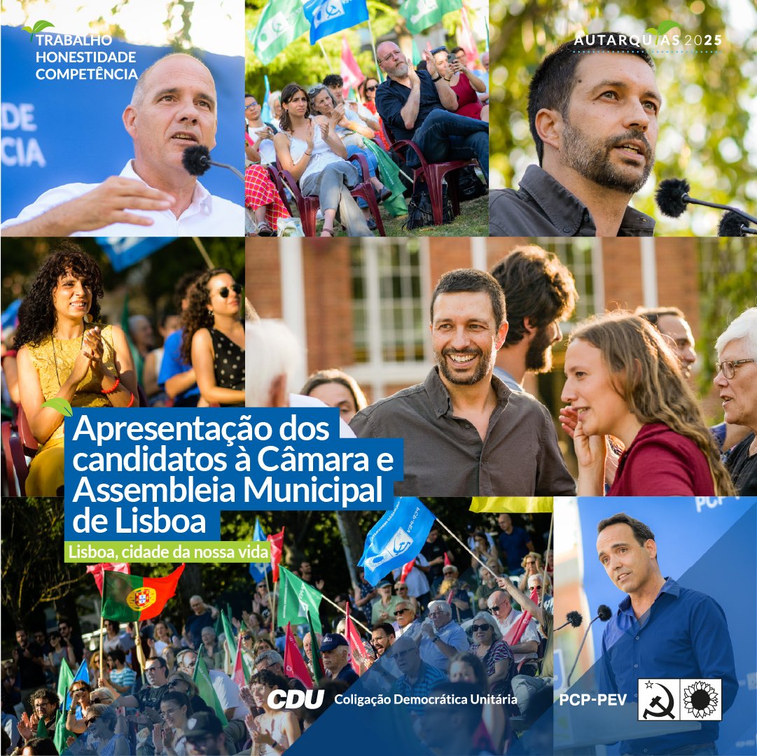 "Gente marcada pela competência, que sabe que para transformar a cidade é preciso conhecê-la, o que não é pouco importante se olharmos para actual gestão da cidade", foi assim que João Ferreira descreveu as listas da CDU à Assembleia e Câmara Municipal de Lisboa apresentadas