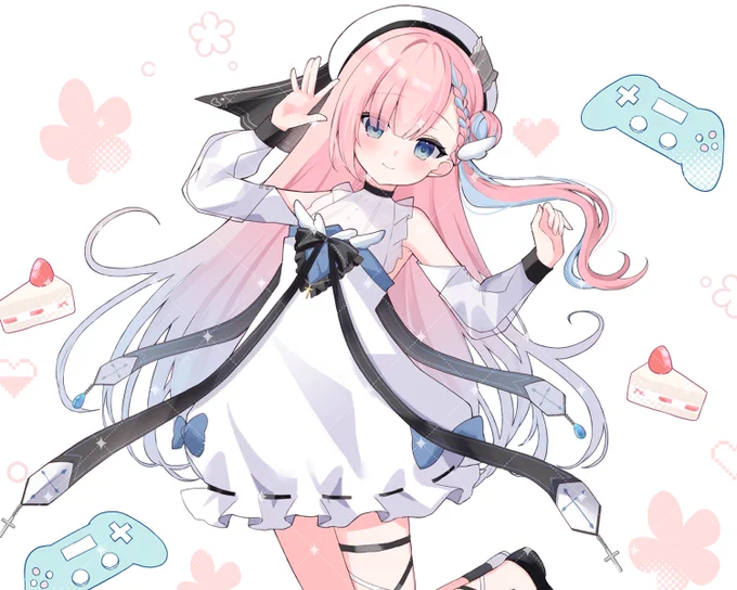 【お仕事】星めぐり学園所属、雫ゆい様の「インドア系ならトラックメイカー」歌みた動画イラストを担当させていただきました