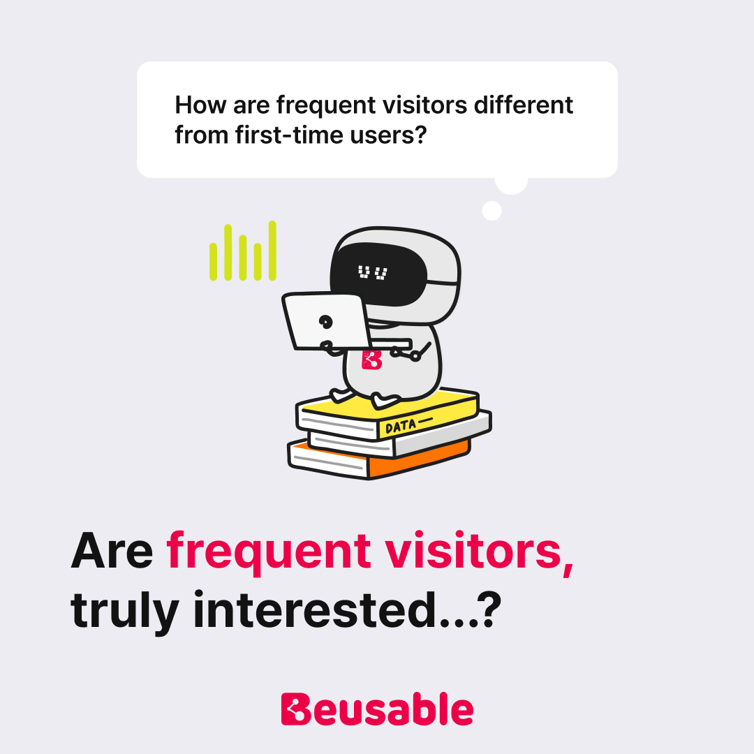 Beusable_en's tweet photo. ๐Curious about the behavior of your most frequent visitors?
๐Check it out with UX Heatmapโs Visit Frequency Segment feature!
๐กCompare new vs. returning users
See who does whatโat a glance.
๐ Try it now: https://t.co/wn88q01Yzt
#beusable #uxheatmap https://t.co/Kal0RXGUvA