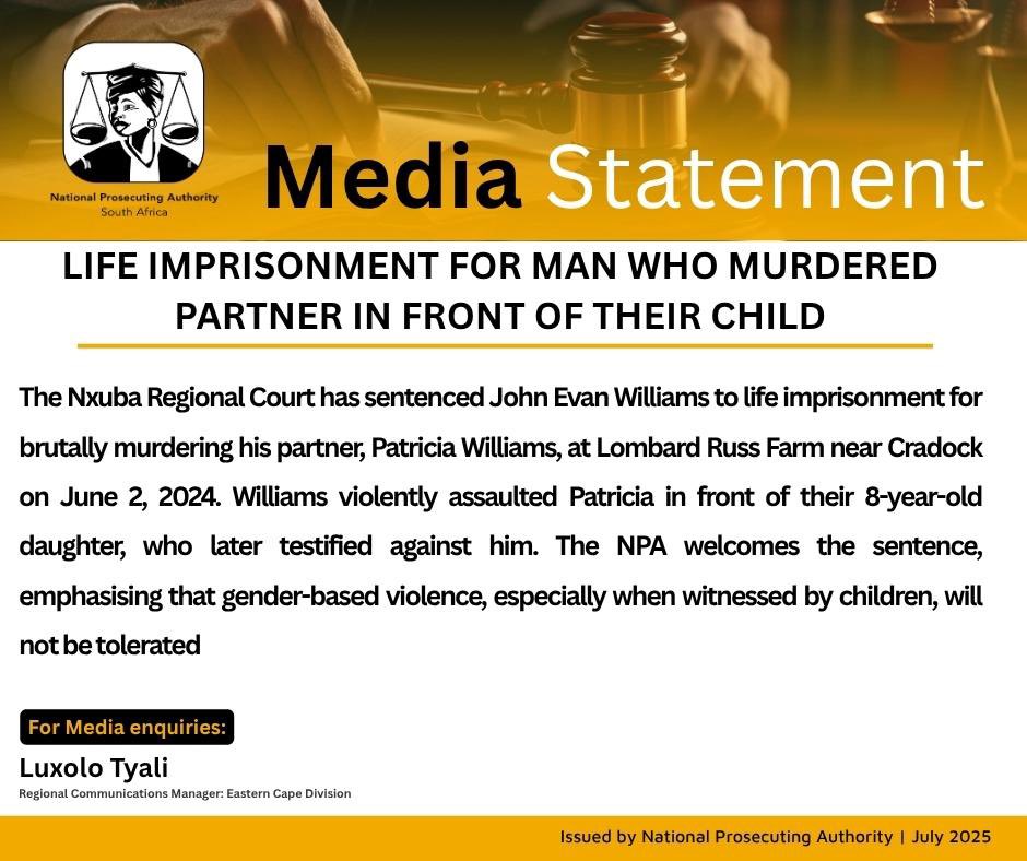 Life imprisonment for man who murdered partner in front of their child