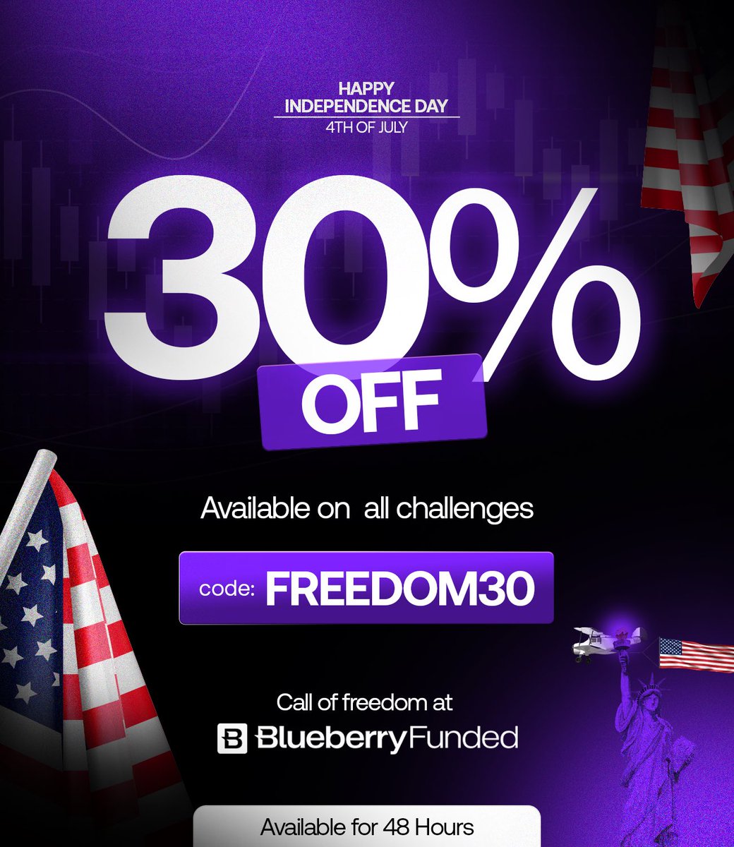 🗽Celebrating 4th of July with 30% OFF 🎉

30% OFF ON ALL CHALLENGES 🎁

🎟️: FREEDOM30 
⏳: 48hrs