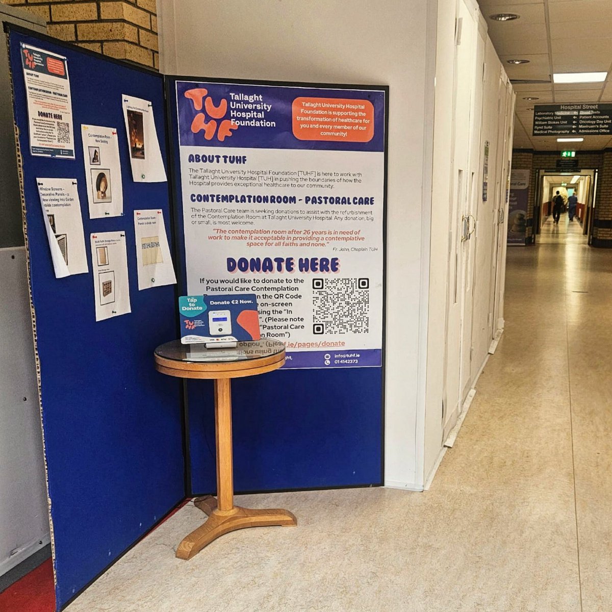 You can now donate directly to the TUH Contemplation Room Fundraiser in the atrium of the hospital. The project aims to ensure that the space supports everyone’s mental and emotional wellbeing. We appreciate your support for this initiative. #WeAreTUHF #TUHWorkingTogether