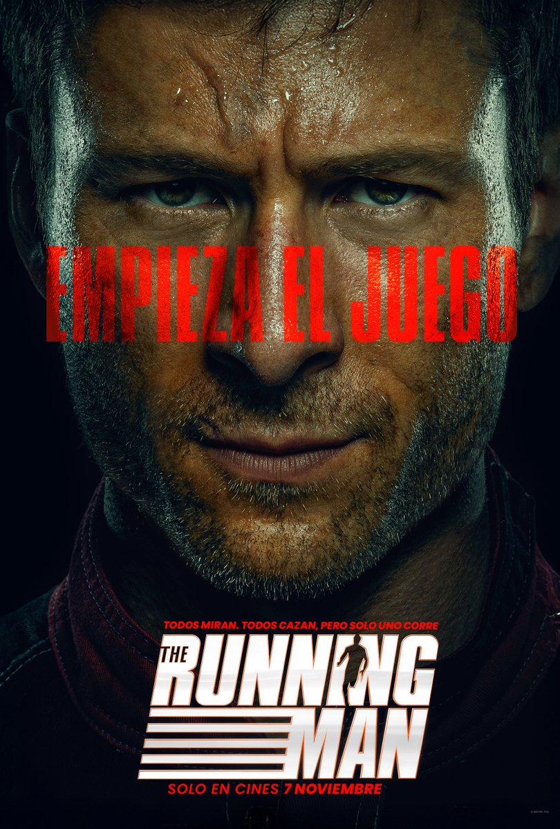No te pierdas el nuevo póster de #TheRunningMan. ¡Sólo en cines 7 de noviembre!
Dirigida por Edgar Wright. Protagonizada por Glen Powell, Josh Brolin y Colman Domingo.