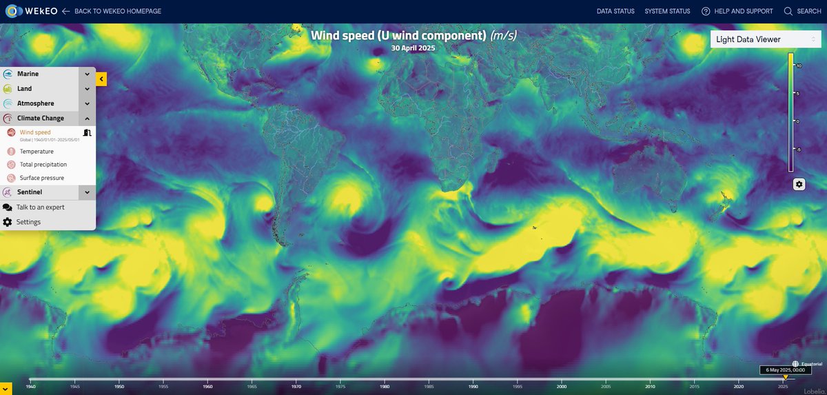 WEkEO_dias's tweet image. Ever wondered which is the windiest area in the world? Antarctica! 🇦🇶
🧊Antarctica is well-known for its extreme temperature environment, but it also holds the record among continents for sustained winds speed (that can exceed 300 km/h) while every winter, winds speed often…