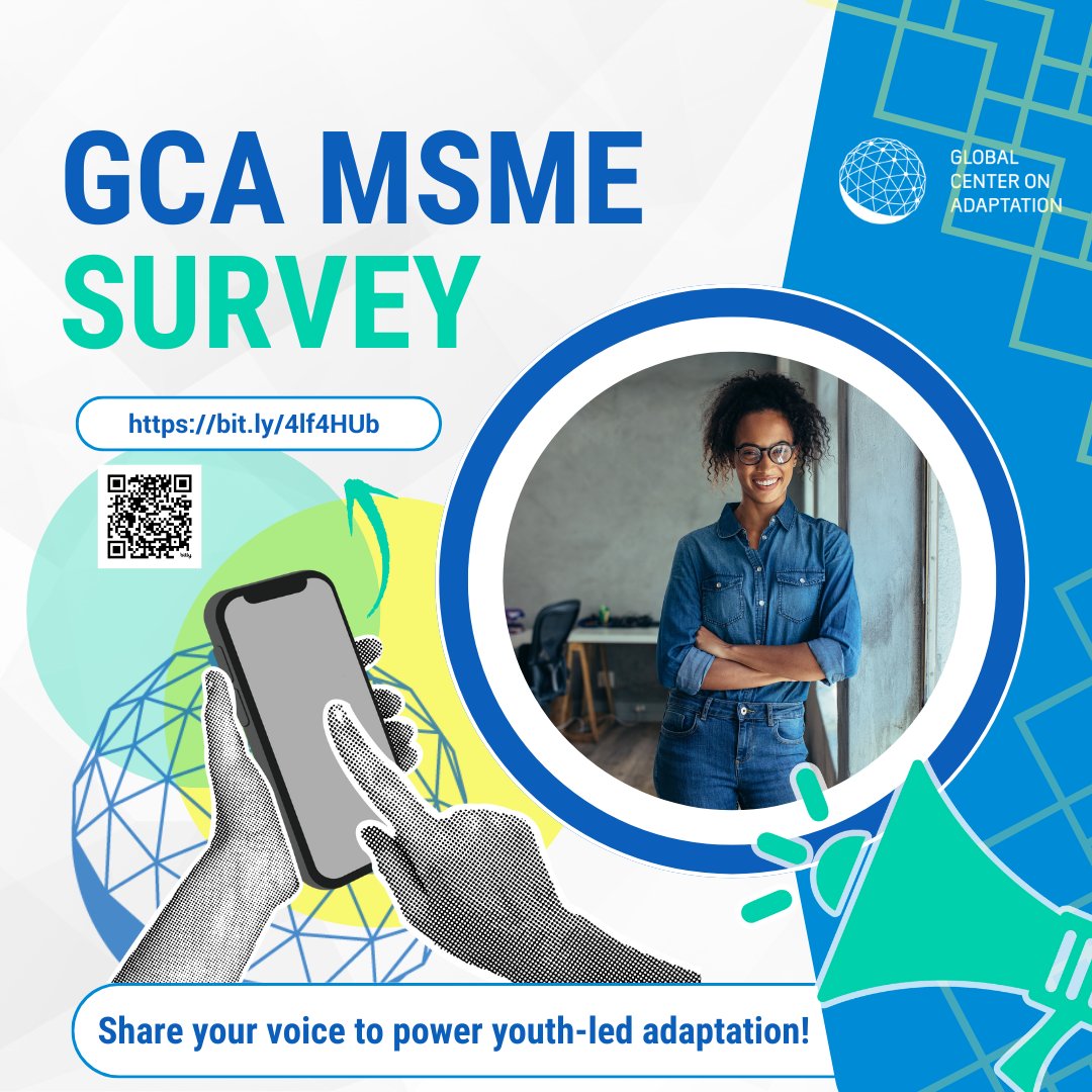 GCAdaptation's tweet photo. 📢 🌍Calling all #MSMEs in Africa!
How are African micro, small, and medium enterprises navigating climate risks? How can youth entrepreneurship drive #adaptationsolutions?
The @GCAdaptation is conducting a brief, anonymous survey to explore African #MSME awareness and action on climate resilience. Your input will directly inform the upcoming Adaptation Insights paper—shaping future solutions and scaling youth-led innovation.
📘Take the survey: https://t.co/RSoTyVfXov
Let your experience drive change.
#AdaptOurWorld #ClimateResilience #YouthEntrepreneurship #MSMEs #AdaptationSolutions #Sustainability #ClimateAdaptation
