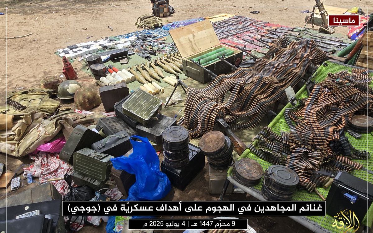 KargnHasret's tweet photo. #Mali
#Jnım released photos of vehicles, mortars, rpg, rifles and large amounts of ammunition were seized in #Gogui https://t.co/H3CeB2OGzL