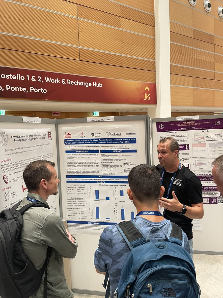 goodall_stuart's tweet image. Two posters from NU in this mornings poster session, great job @JustinAndrushko and @Gabrielcucato 👏🏻 @NUSportEx #ECSS2025