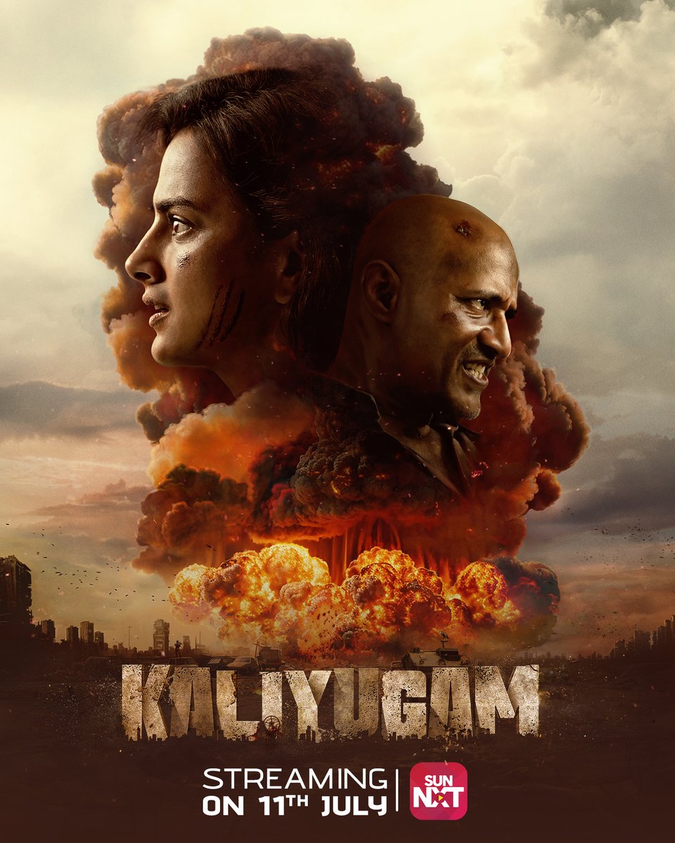 sunnxt's tweet photo. When the world ends, who do you become?
Hope, fear, and survival collide in a future gone dark.
Kaliyugam โ streaming from 11th July on SunNXT.
#KaliyugamOnSunNXT #DystopianDrama #StreamingFromJuly11 #EdgeOfDarkness #Kaliyugam #NewOnSunNXT #FutureUnraveled #WatchItOnSunNXT #postapocalypse #kaliyugam #shradhasrinath #actorkishore