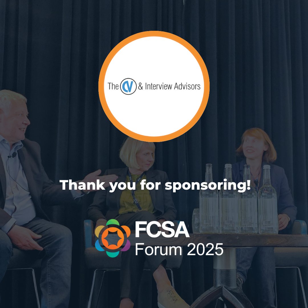 Thank you CV &amp; Interview Advisors for sponsoring the FCSA Forum 2025.

"The CV &amp; Interview Advisors are global leaders in personal branding, helping professionals stand out in competitive job markets. With over 18 years of experience and more than one million clients supported