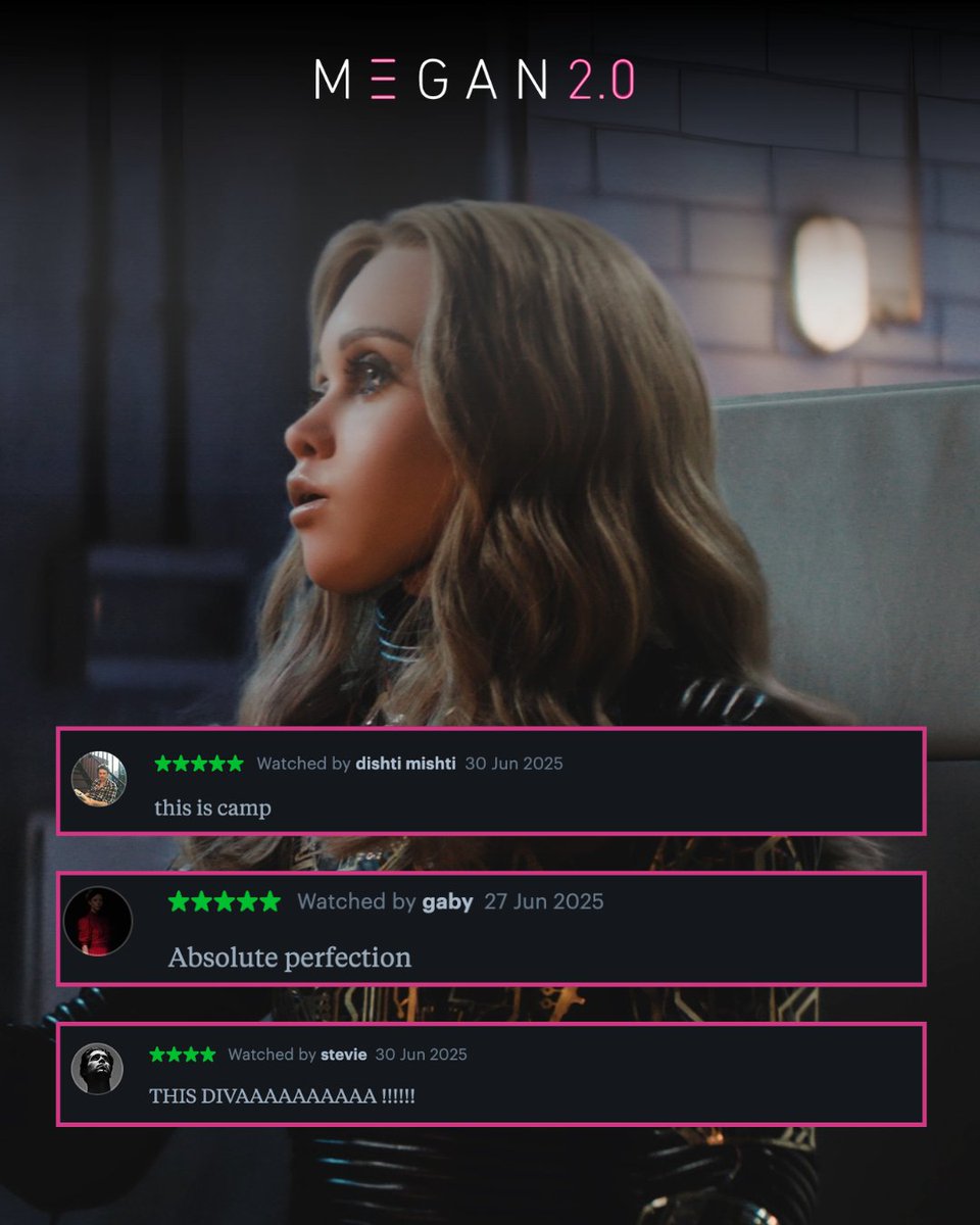 the people have spoken. go watch M3GAN 2.0 or else 😈