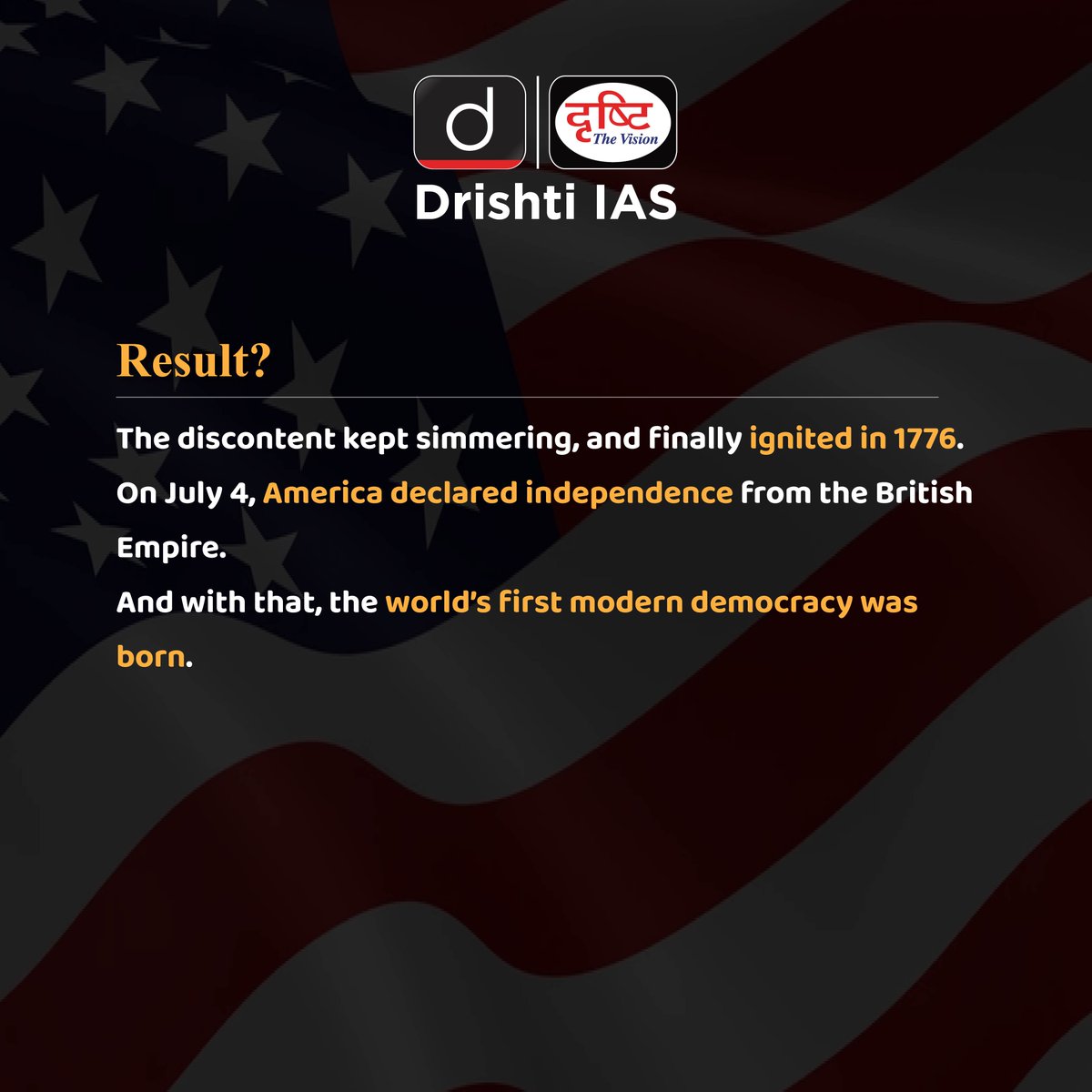 drishtiiaseng's tweet photo. While Britain sought reform at home, it tightened its grip across the Atlantic. On July 4th, 1776, the colonies broke free—and #History changed forever.
#AmericanRevolution #USAIndependence #WorldHistory #UPSCPreparation #TodayInHistory #History #DrishtiIAS #DrishtiIASEnglish https://t.co/qKwGrVPTPd