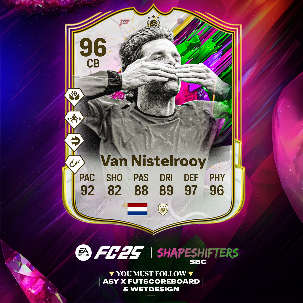 🚨VAN NISTELROOY 🇳🇱 SHAPESHIFTERS OFFICIAL CARD🚨

WILL BE SBC ✅
OFFICIAL STATS ✅
OFFICIAL PS+ ✅