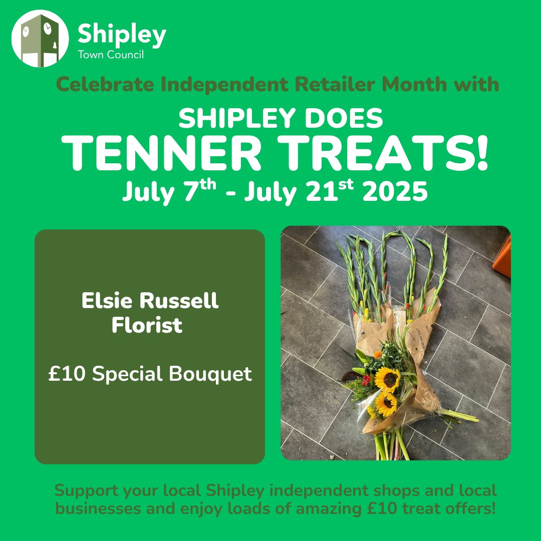 ShipleyTC's tweet image. ⭐Shipley Does Tenner Treats!⭐
Here are the £10 offers under the spotlight today from a range of Shipley indie retailers:
🖍The Little Stationery Shop - Back to school bundle
🥙The Greek Corner - Shipley - Any pitta & drink
💐Elsie Russells by Tanya Sumner - Special bouquet