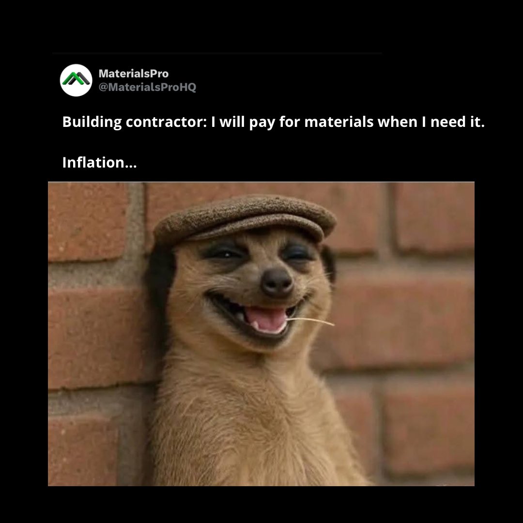 Smart contractors pay ahead of inflation. 

Lock in prices of your building materials today.

Visit materialspro.ng or call 09165407978