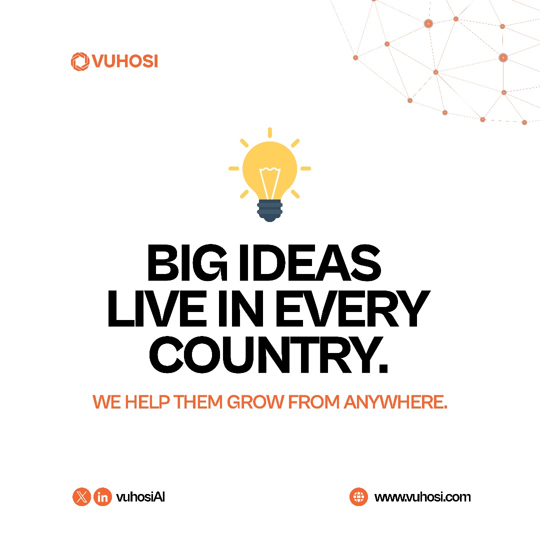 VuhosiAI's tweet photo. Big ideas don’t only come from big cities.

 Some of the most fundable founders today are building from places many investors overlook.

We believe the next breakthrough startup can come from anywhere, if the right tools, support, and visibility is in place.

That’s why we built Vuhosi to work no matter where you are.

 📤 Upload your pitch deck from anywhere in the world.
 🧠 Get investor grade feedback in minutes.
 📊 Know your readiness score before you ever hit send.

We don’t just support global founders, we equip them.

Because opportunity shouldn’t depend on your location, it should depend on your potential!

#Vuhosi #GlobalFounders #PitchSmarter #StartupTools #InvestorReady #DealFlow #TechEverywhere #FounderTools #EqualAccess #SmartCapital