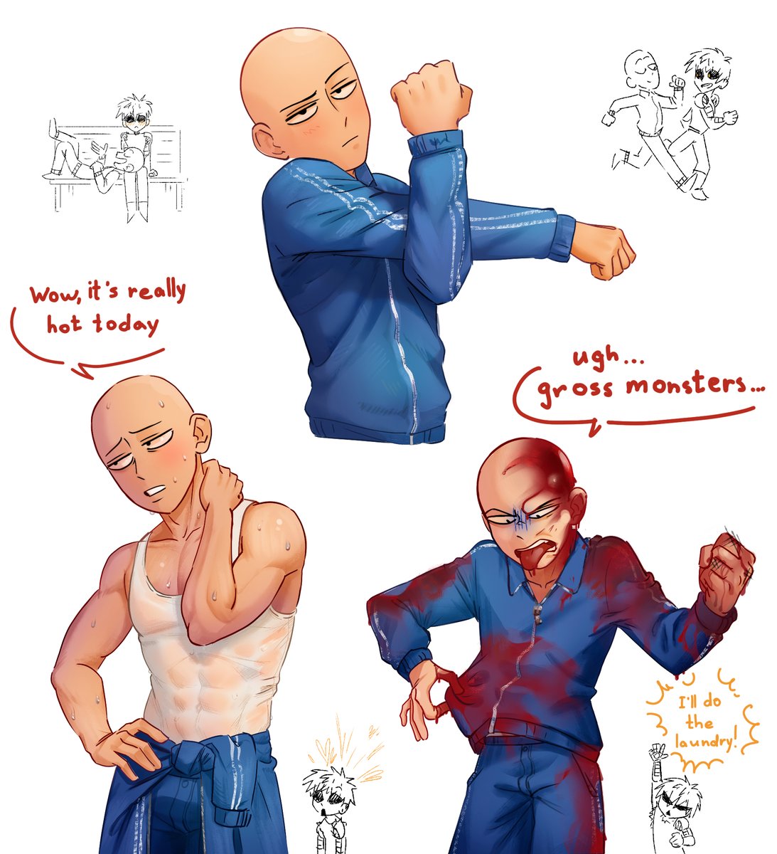 Pic_Chick_Pic's tweet image. I was practicing how to draw clothes today, and I can already see some good progress compared to my older stuff. Gonna keep at it!
#OnePunchMan #Saitama #Genos #genosai #Saigenos #omp