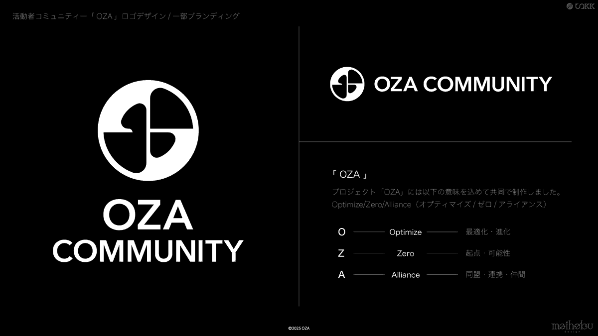 Skk_G_UI's tweet photo. 【制作紹介】

夜月ラピス（ #managarm777 ）様
かいぴっ！（ #kqyppvt ）様よりご依頼いただき
活動者コミュニティ「OZA」（ #ozacommunity ）のロゴデザインを担当させていただきました！

様々な活動者の方々と共に、面白くて楽しい魅力的な企画をこれからドシドシ発信されるので皆様お楽しみに🥀 https://t.co/M9notVnVQL